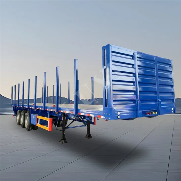 Polu prikolica s ravnim pločama od 3 osovine, 40 tona i 60 tona