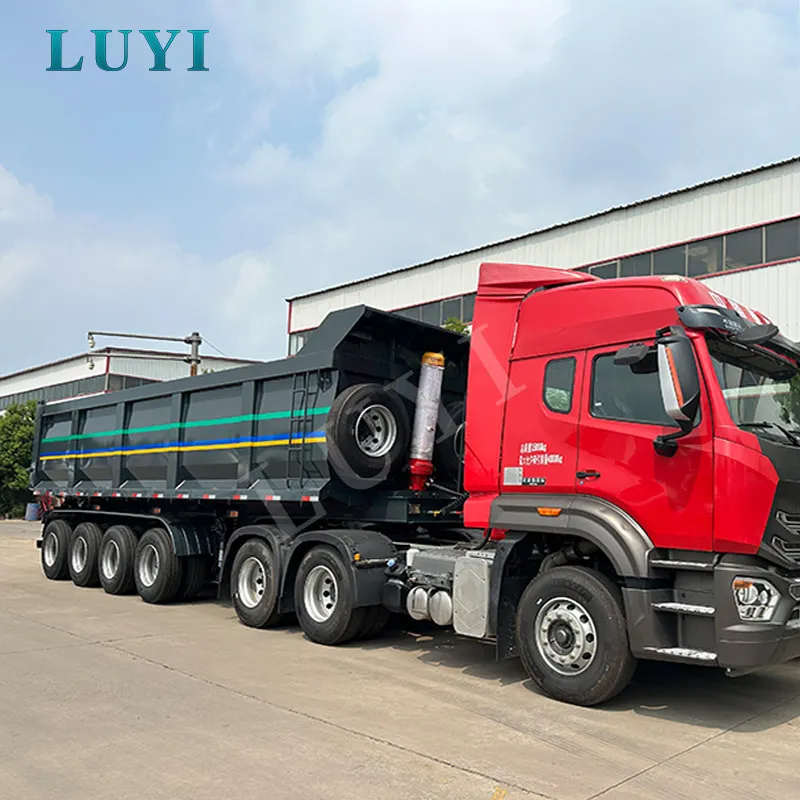 Potpuno nova hidraulična poluprikolica sa stražnjim istovarom od 4-osovine od 100-tona U-,