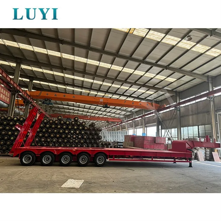 Pet{0}}žičana deset-osna niska ravna poluprikolica-