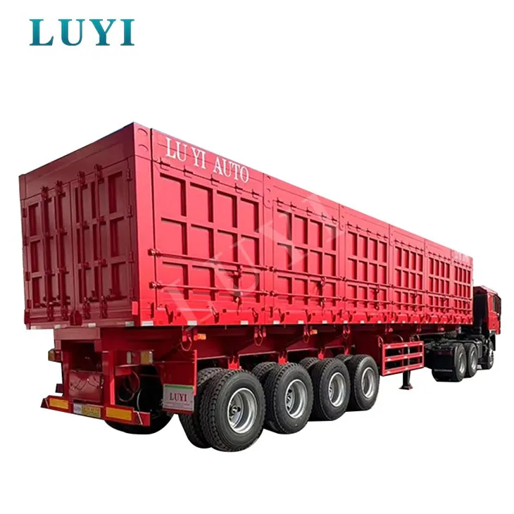 Četveroosovinska poluprikolica s bočnim istovarom za građevinarstvo i rudarstvo