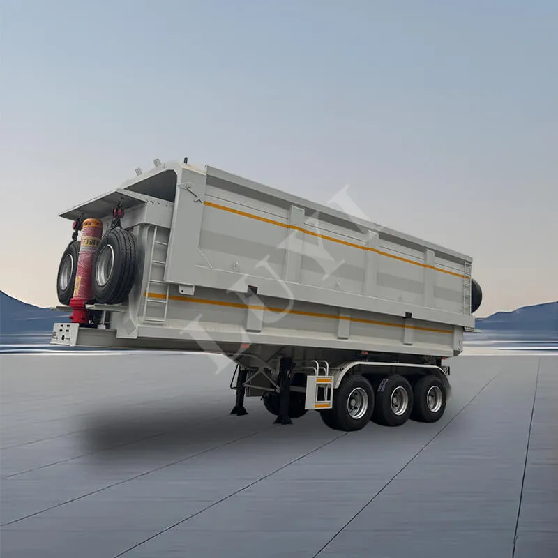 Tri - osovina 60 - 80 tona straga - TIPPING DUMP Polupriiner