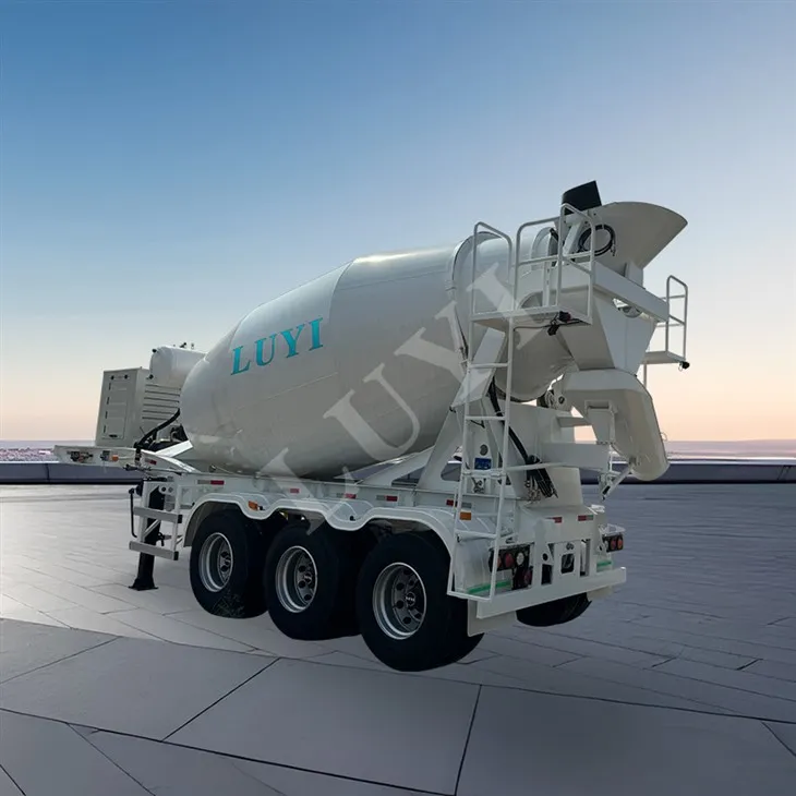 Troosovinska miješalica za cement Polu-prikolica s kapacitetom od 12 kubičnih metara